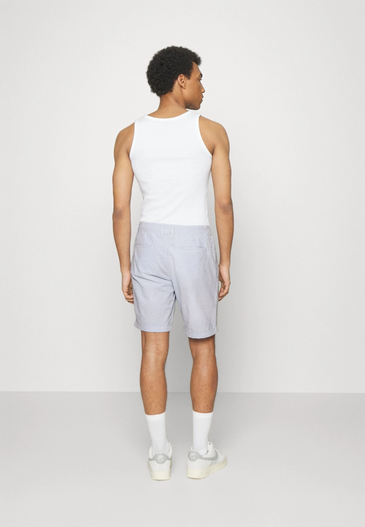 Pier One Pleated Seersucker Short - Shorts - Blue 3 Pier One Pleated Seersucker Short - Shorts - Blue - Bilde 3