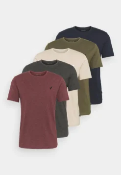 Pier One 5 Pack - T-Shirts - Dark Grey/Dark Blue/Olive -Boutique mote herrebutikk 0f912bddd05048f8b5cda3d15e55e149 scaled