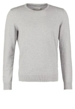 Pier One Basic Crewneck - Strikkegenser - Light Grey -Boutique mote herrebutikk 164460f190b04ae58b2180589ab3c026