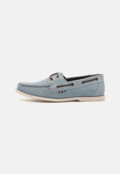 Pier One Leather Unisex - Båtsko - Light Blue