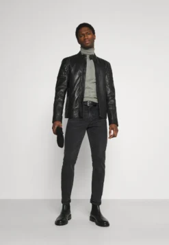 Pier One 2 Pack - Basic Turtleneck - Strikkegenser - Black/Mottled Light Grey