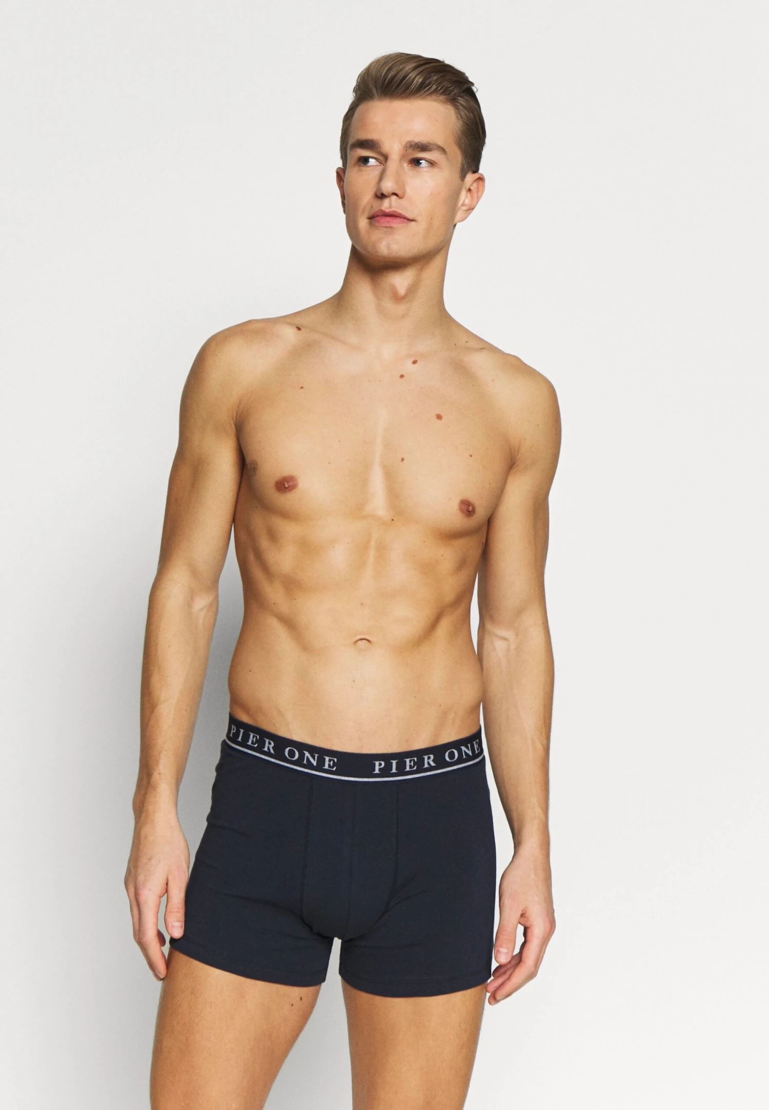 Pier One 5 Pack - Underbukse - Dark Blue/Mottled Grey 2 Pier One 5 Pack - Underbukse - Dark Blue/Mottled Grey - Bilde 2