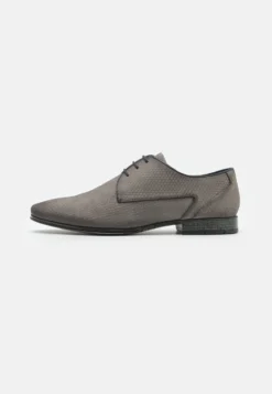 Pier One Leather - Snøresko - Dark Grey