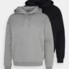 Pier One 2 Pack - Hoodie - Black/Mottled Grey