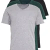 Pier One 3 Pack- T-Shirts - Black, Grey, Green