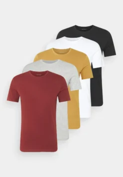 Pier One 5 Pack - T-Shirts - Brown/White/Black -Boutique mote herrebutikk 5678841ae5a9410890b230c08f47da25 scaled