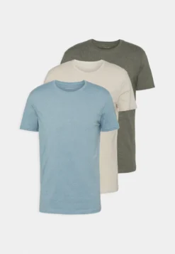 Pier One 3 Pack - T-Shirts - Brown/Beige/Light Blue -Boutique mote herrebutikk 6207198c93254405a2ac3fe4191f041d scaled