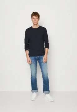 Pier One Topper Langermet - Red/Dark Blue/Mottled Light Grey