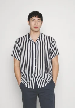 Pier One Skjorte - Dark Blue/White