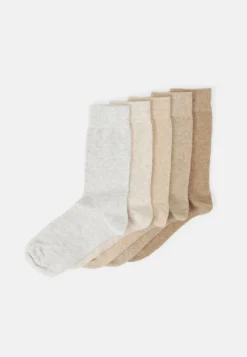 Pier One 5Pack - Sokker - Off-White/Beige/Tan