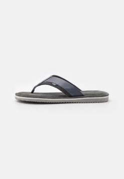 Pier One Leather - Tåsandaler - Blue