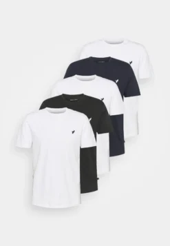 Pier One 5 Pack - T-Shirts - White/Black/Dark Blue -Boutique mote herrebutikk 8041bfdceeaa4d4a9a850e92a8c64783 scaled