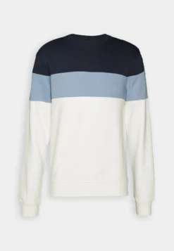 Pier One Sweatshirt - Blue/Off-White/Grey -Boutique mote herrebutikk 83dee5c3e1a64b45869067c626ecc580 scaled