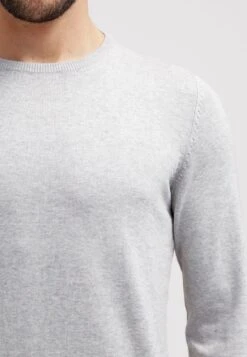 Pier One Basic Crewneck - Strikkegenser - Light Grey -Boutique mote herrebutikk 84bce05096b94c09b9c8a396de30ba85