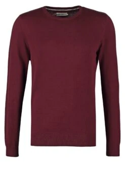 Pier One Basic Crewneck - Strikkegenser - Bordeaux -Boutique mote herrebutikk 85d6d8a383134993bde44fb81e406306