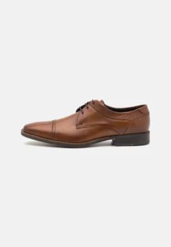 Pier One Leather - Snøresko - Cognac