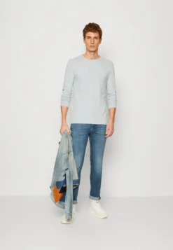 Pier One 2 Pack - Topper Langermet - Light Blue/Dark Blue