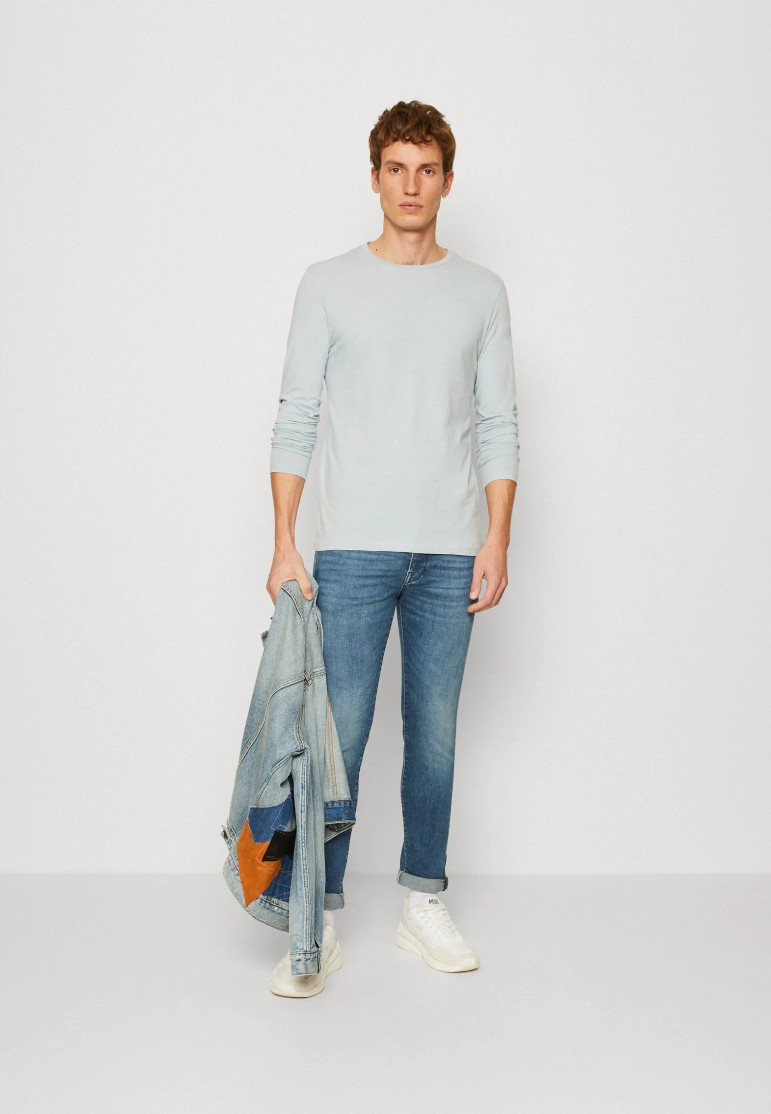 Pier One 2 Pack - Topper Langermet - Light Blue/Dark Blue 1 Pier One 2 Pack - Topper Langermet - Light Blue/Dark Blue