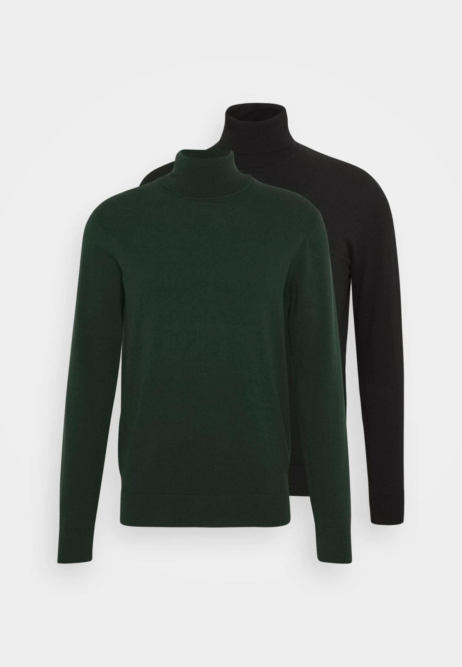 Pier One 2 Pack - Basic Turtleneck - Strikkegenser - Black/Dark Green 5 Pier One 2 Pack - Basic Turtleneck - Strikkegenser - Black/Dark Green - Bilde 5