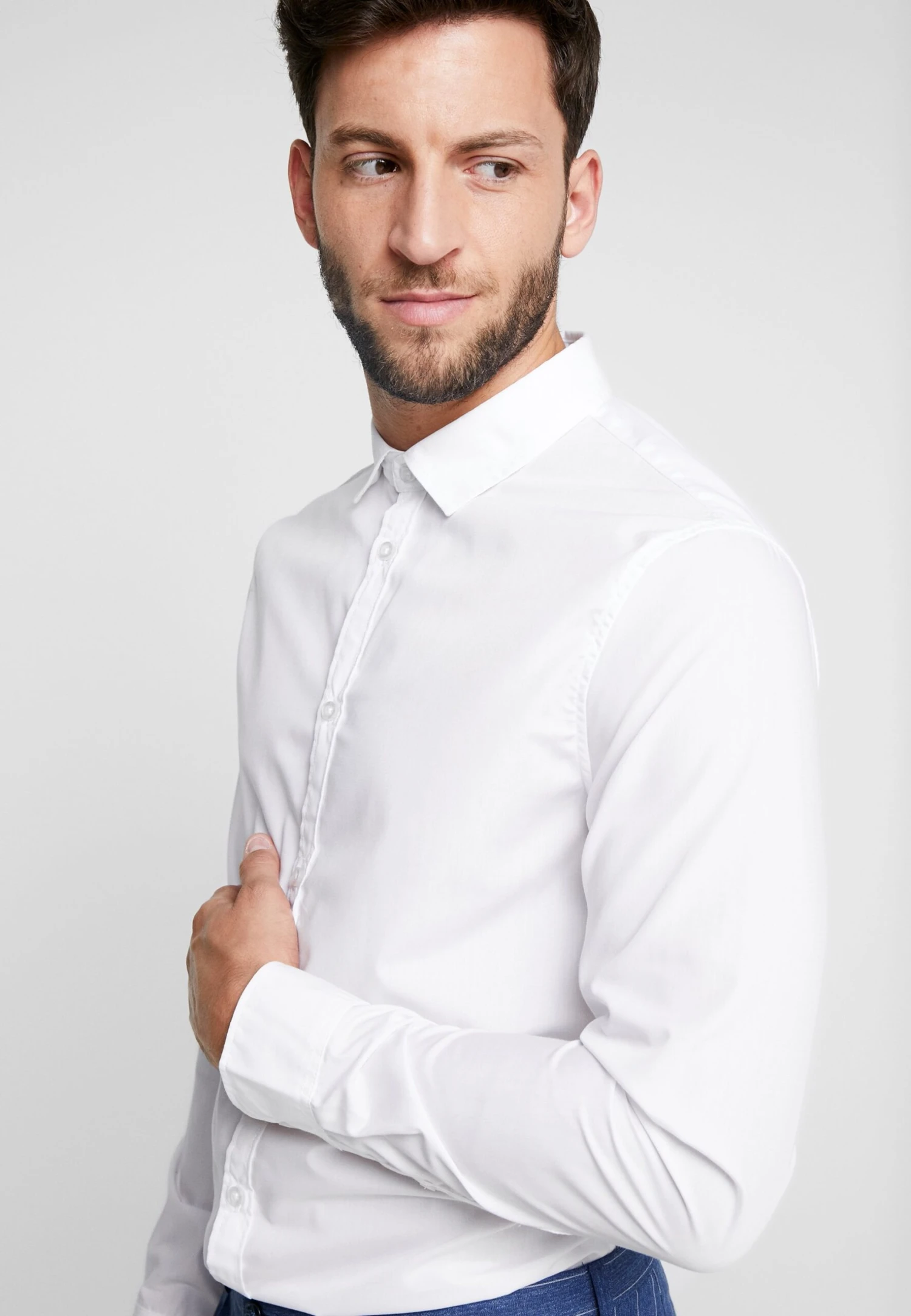 Pier One 2 Pack - Finskjorte - White 4 Pier One 2 Pack - Finskjorte - White - Bilde 4