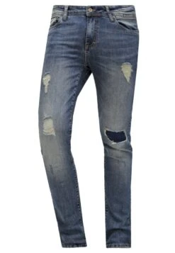 Pier One Jeans Slim Fit - Destroyed Denim -Boutique mote herrebutikk 9b48a2cef68b49b89f96b8c7c1be13de