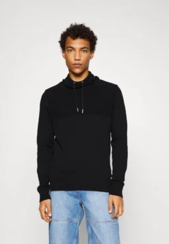 Pier One Structure Block High Collar - Cardigan - Black