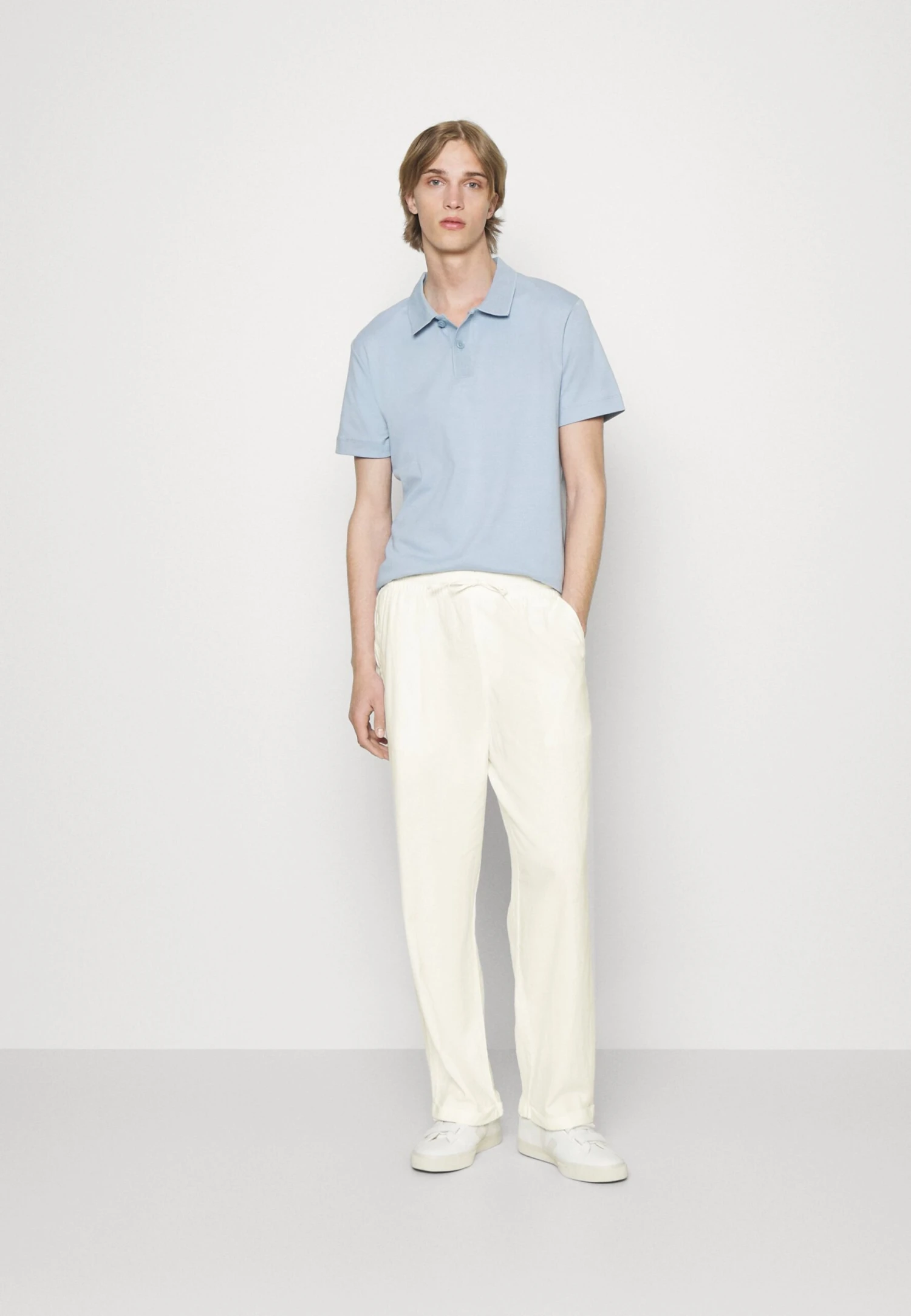 Pier One Drawcord Trousers Linen Blend - Bukse - White 2 Pier One Drawcord Trousers Linen Blend - Bukse - White - Bilde 2