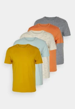 Pier One 5 Pack - T-Shirts - Mottled Dark Blue/Yellow/Orange -Boutique mote herrebutikk a9463ec31e2a480bba9bdea27879d063 scaled