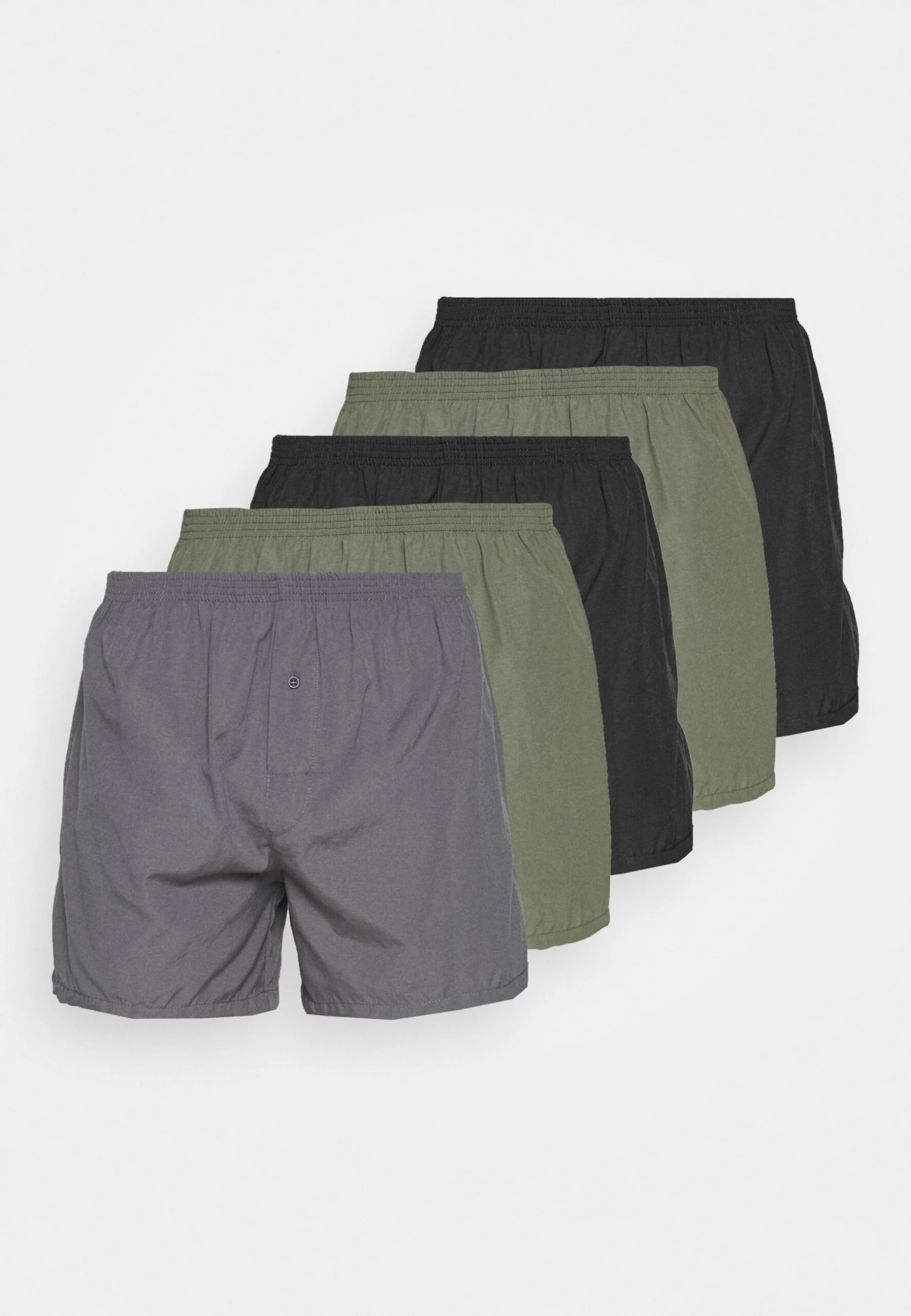 Pier One 5 Pack - Boxershorts - Black/Khaki/Dark Grey 5 Pier One 5 Pack - Boxershorts - Black/Khaki/Dark Grey - Bilde 5