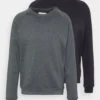 Pier One 2 Pack - Sweatshirt - Black/Mottled Dark Grey