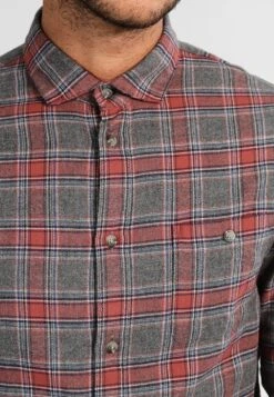 Pier One Skjorte - Grey/Coral -Boutique mote herrebutikk aec58b86fdd04742b8391be56b121545