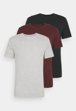 Pier One 3 Pack - T-Shirts - Black/Grey/Bordeaux -Boutique mote herrebutikk b4adf13b9960406cbe579058828ee383 scaled