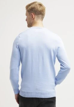 Pier One Basic Crewneck - Strikkegenser - Light Blue -Boutique mote herrebutikk b4d33f3f472b4e0cb87579499a0f1069