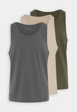 Pier One 3 Pack - Topper - Olive/Off-White/Stone -Boutique mote herrebutikk b8085e069c094837abcd91f51752de0e scaled