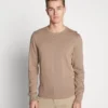 Pier One Basic Crewneck - Strikkegenser - Mottled Beige