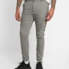 Pier One Cuffed Skinny Trouser- Cargobukse - Grey