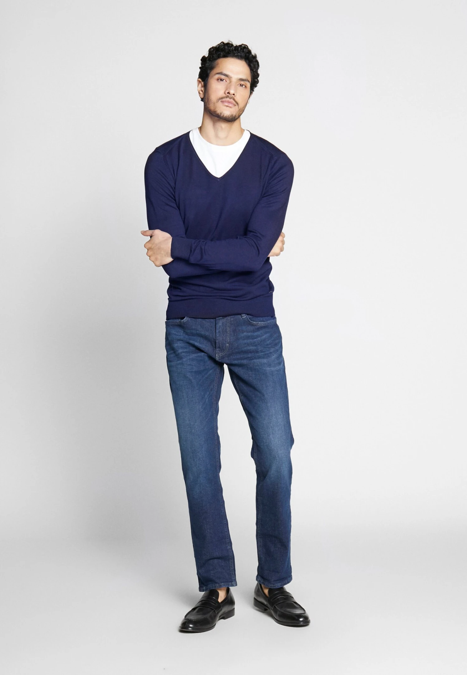 Pier One 4 Pack - T-Shirts - Black/White/Blue 1 Pier One 4 Pack - T-Shirts - Black/White/Blue