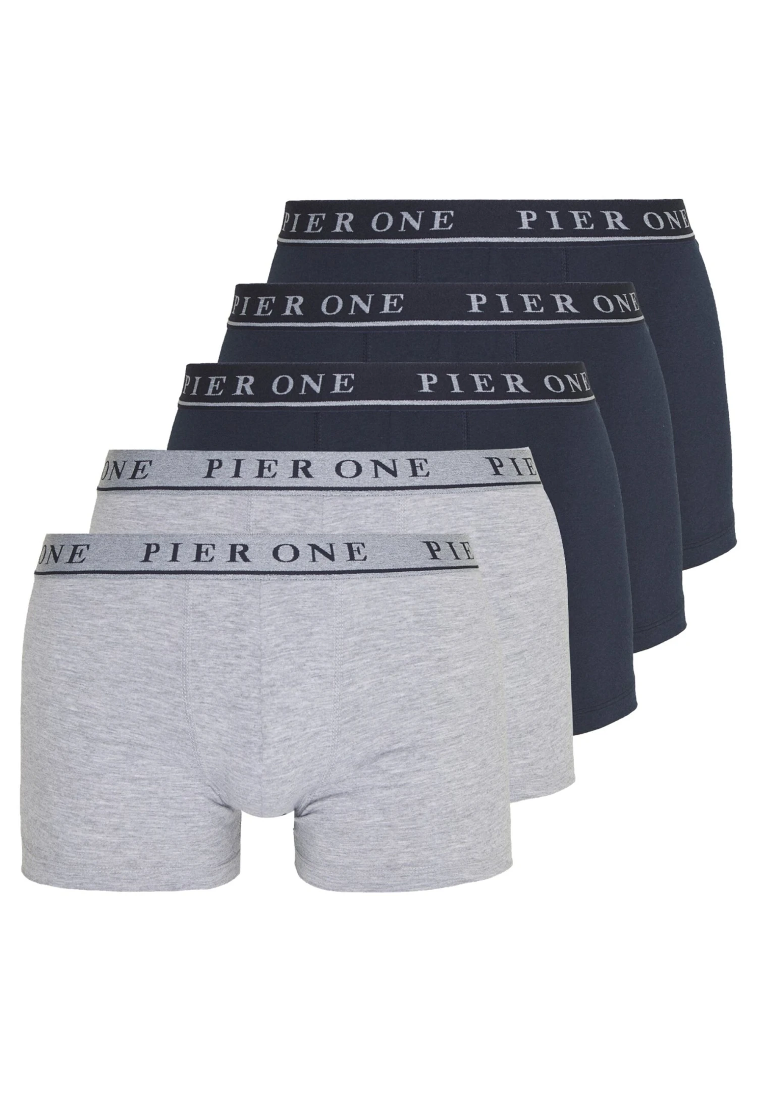 Pier One 5 Pack - Underbukse - Dark Blue/Mottled Grey 4 Pier One 5 Pack - Underbukse - Dark Blue/Mottled Grey - Bilde 4