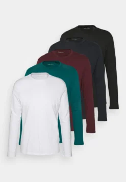 Pier One 5 Pack - Topper Langermet - White/Dark Blue/Black -Boutique mote herrebutikk d83220e9e54d43fcb8998bbd6af96e96 scaled