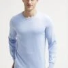 Pier One Basic Crewneck - Strikkegenser - Light Blue