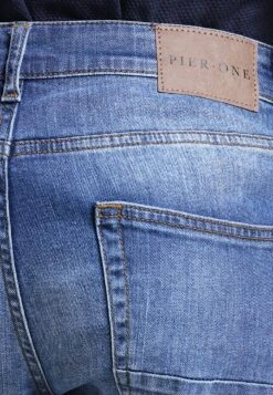 Pier One Jeans Straight Leg - Mid Blue -Boutique mote herrebutikk e4f78058b0ef4200880caca07e19f7bc