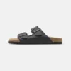 Pier One Leather Unisex - Sandaler - Black