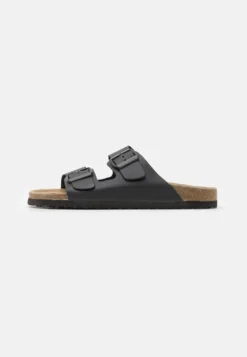 Pier One Leather Unisex - Sandaler - Black
