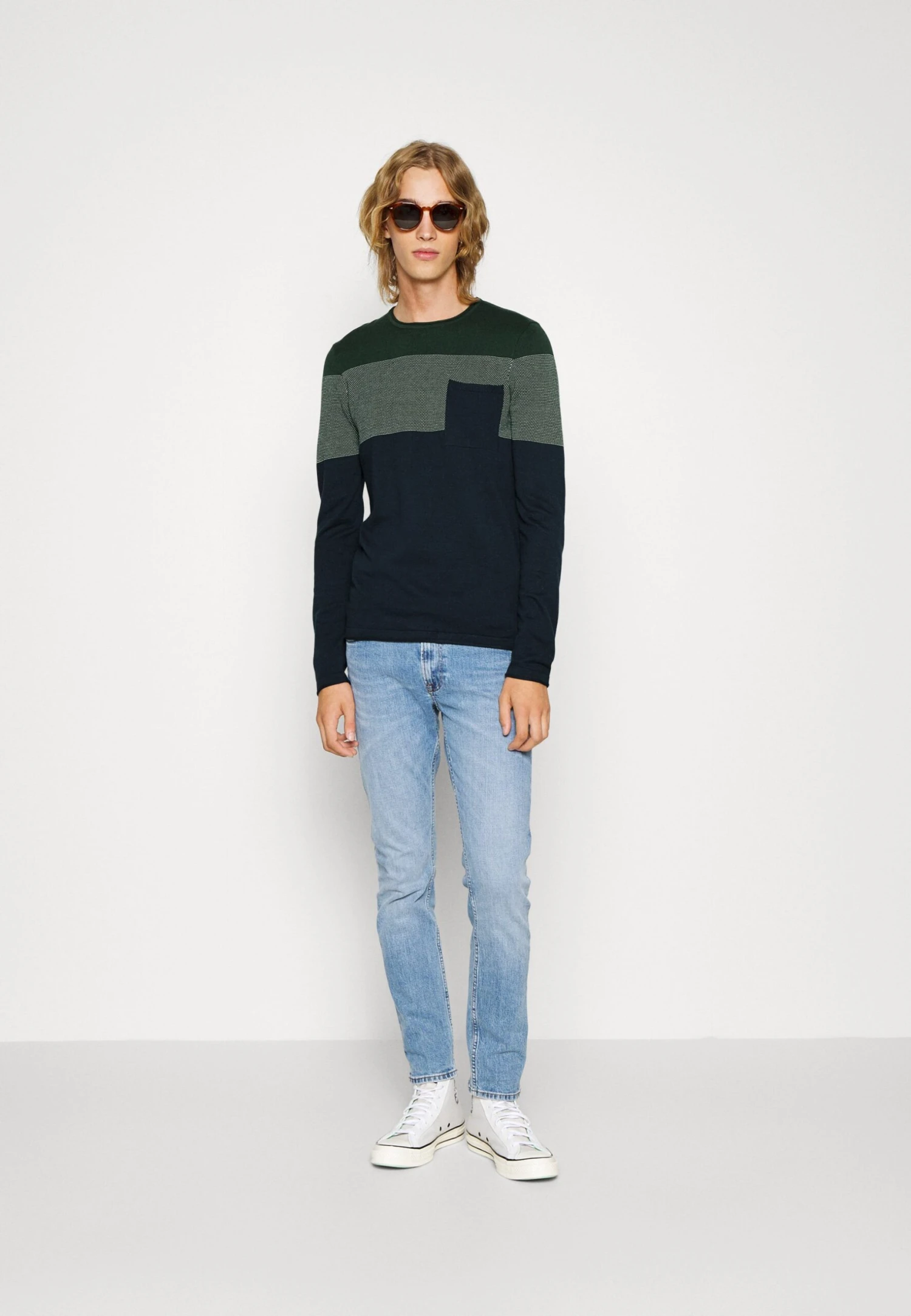 Pier One Strikkegenser - Green/Blue 2 Pier One Strikkegenser - Green/Blue - Bilde 2