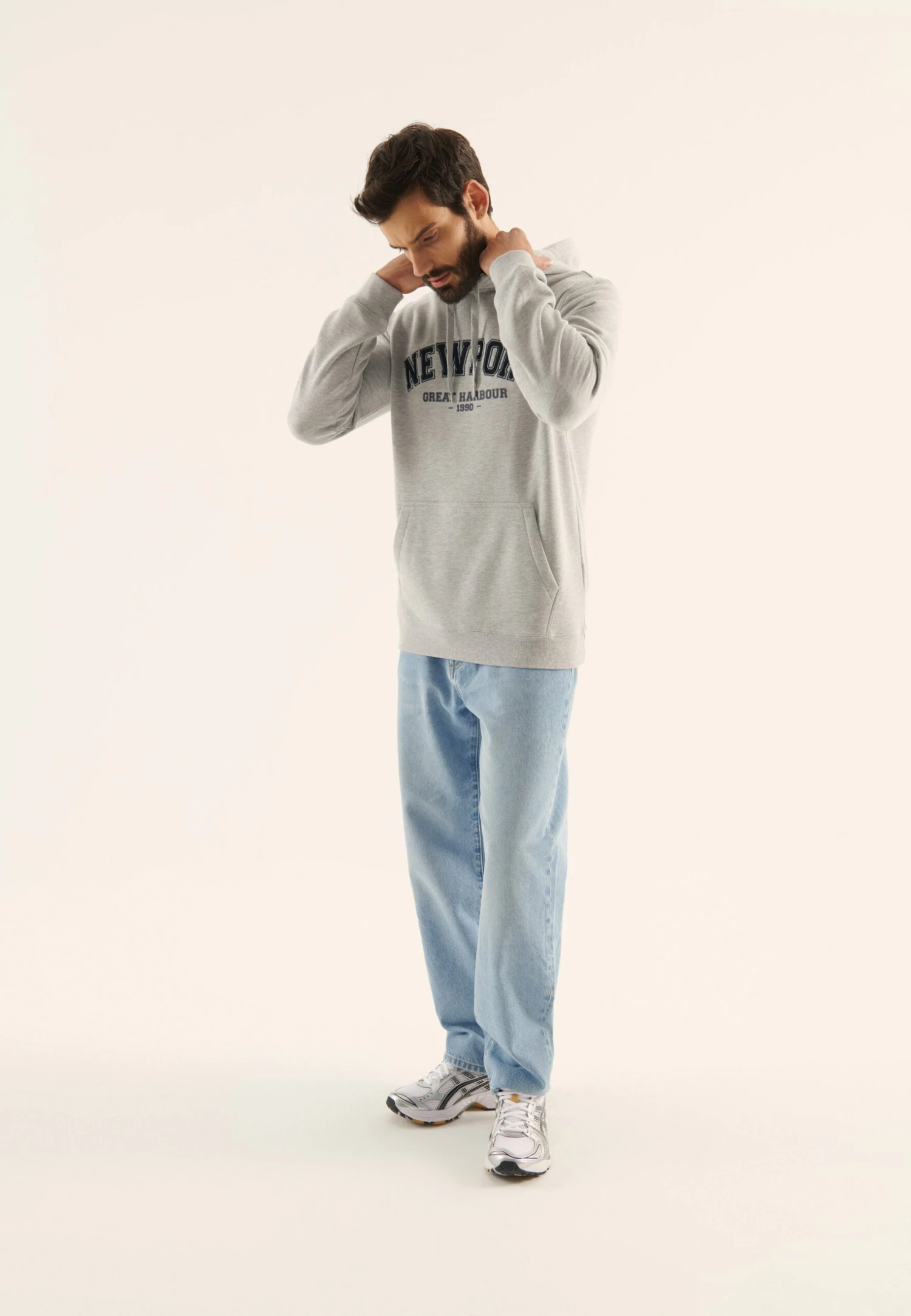 Pier One Sweatshirt - Mottled Light Grey 2 Pier One Sweatshirt - Mottled Light Grey - Bilde 2