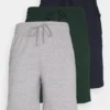 Pier One 3 Pack - Pyjamasbukse - Dark Blue /Mottled Dark Grey/Dark Green