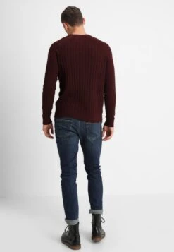 Pier One Strikkegenser - Mottled Bordeaux -Boutique mote herrebutikk fc1817f3db34423ca2bcccf59d46c923