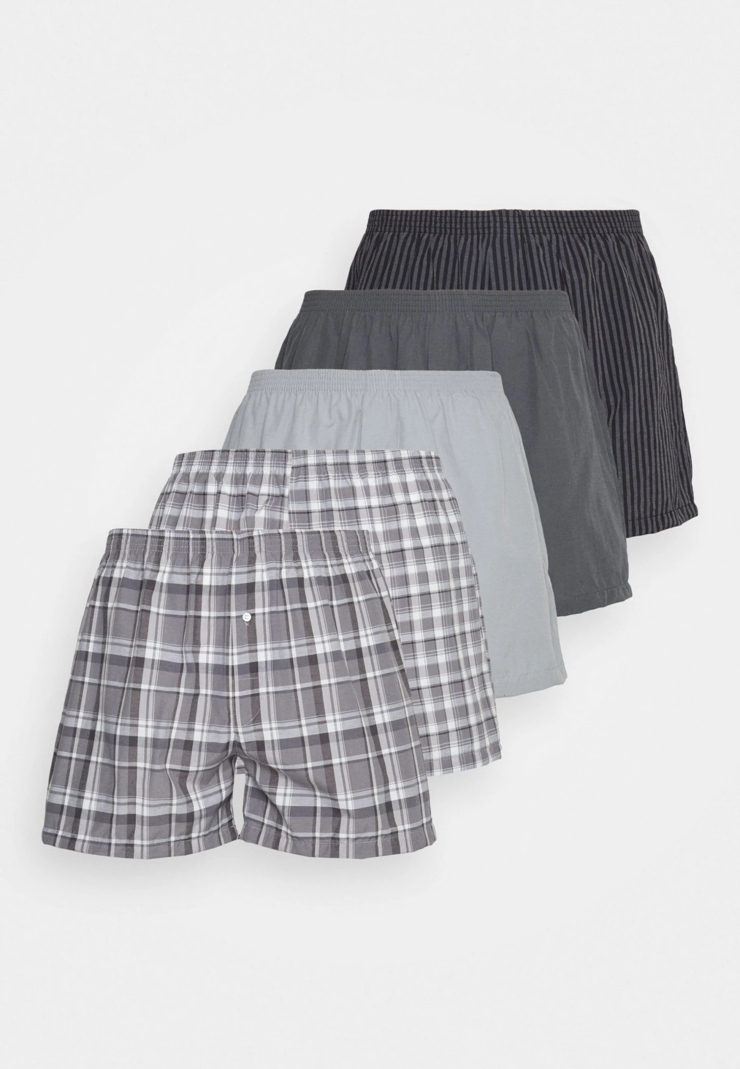 Pier One 5 Pack - Boxershorts - Black/Grey/White 1 Pier One 5 Pack - Boxershorts - Black/Grey/White